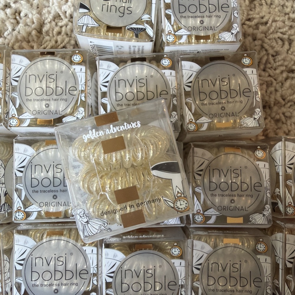 Invisi Bobble The Traceless Hair Ring Box 27 Candy Clear Gold - Picture 4 of 6